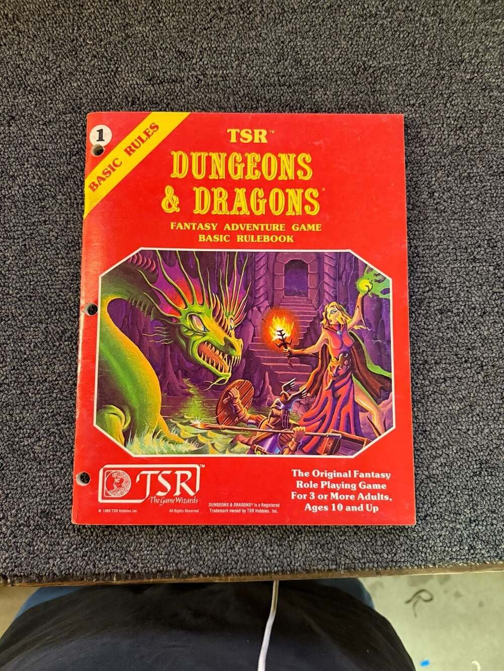 Vintage 1981 TSR Dungeons & Dragons Fantasy Adventure Game Basic Rulebook Set 1